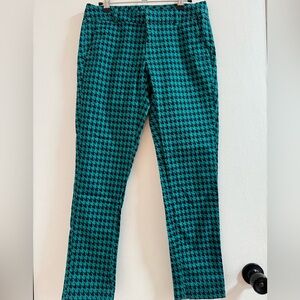 Tommy Hilfiger Teal and Black Houndstooth Pants